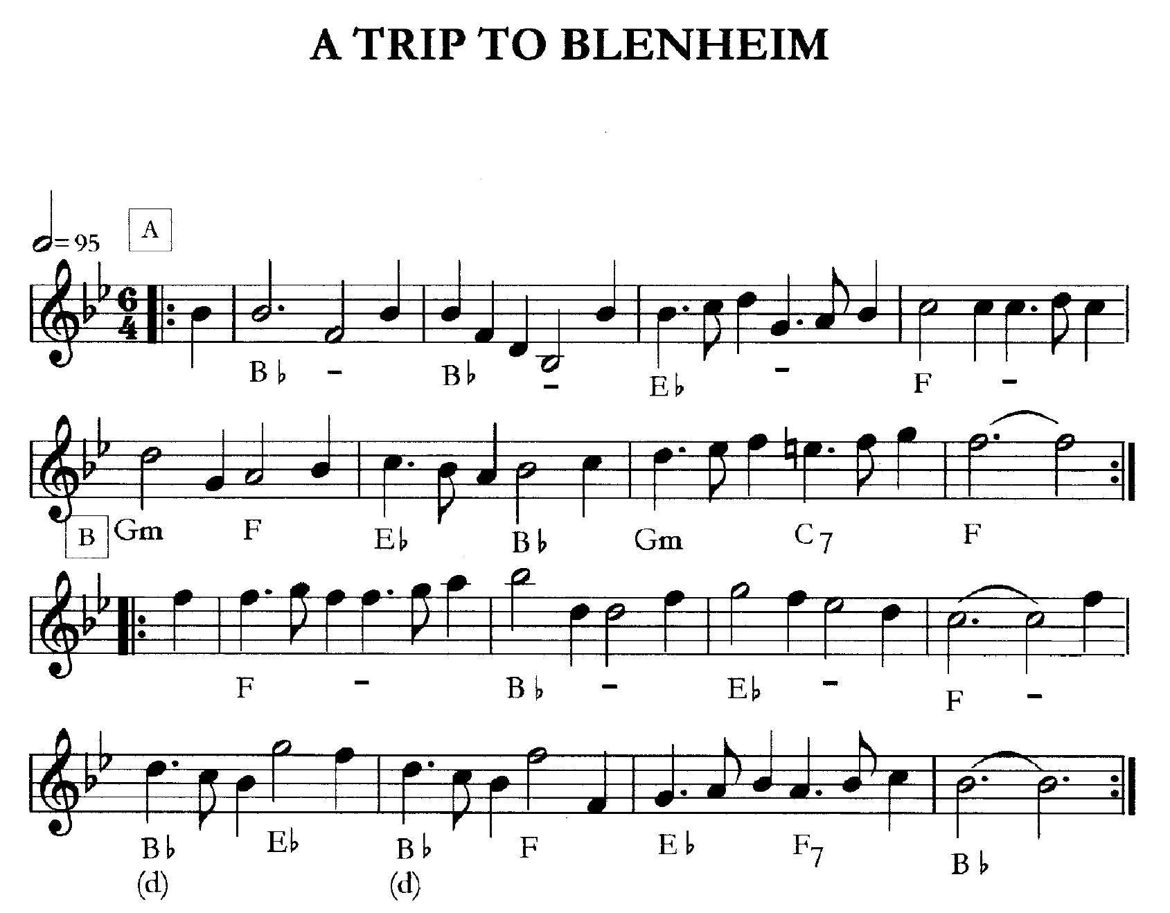 Trip To Blenheim, A (music)